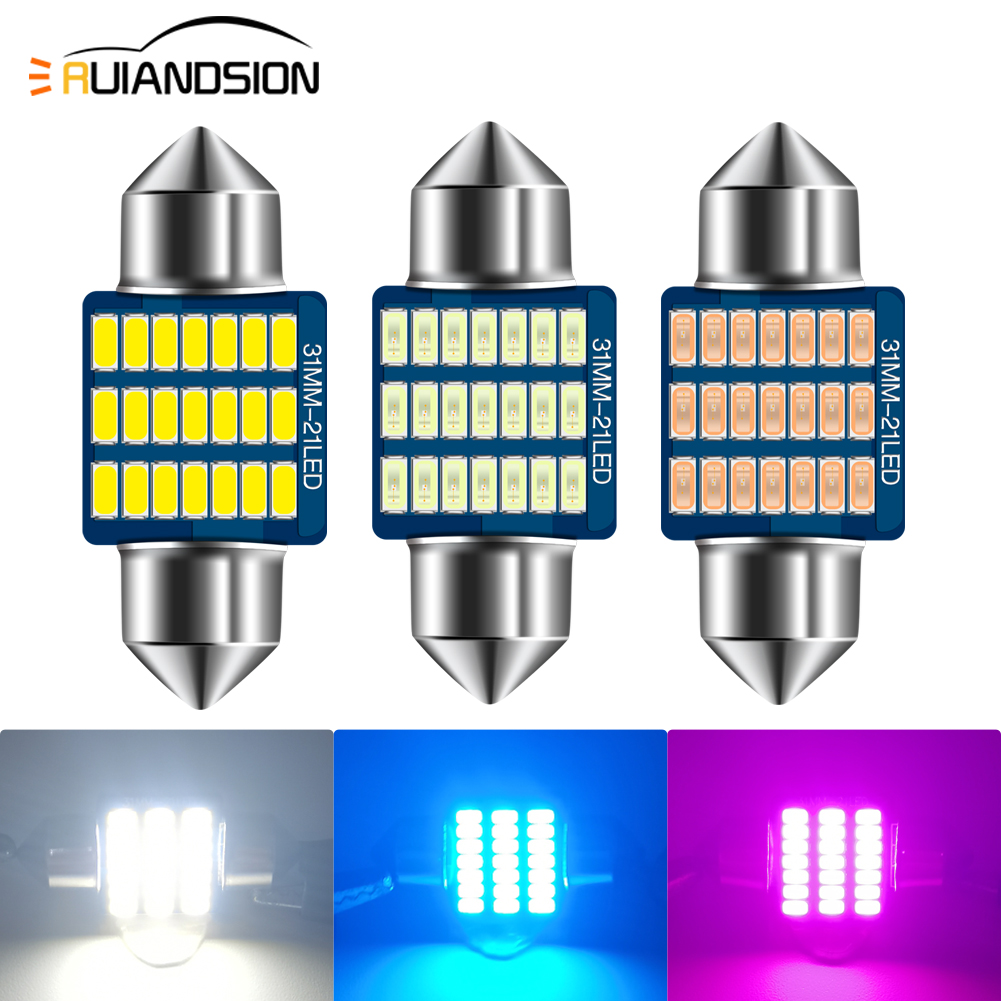Actinic Blue Led - 2Pcs DE3175 Festoon LED 31mm Car
