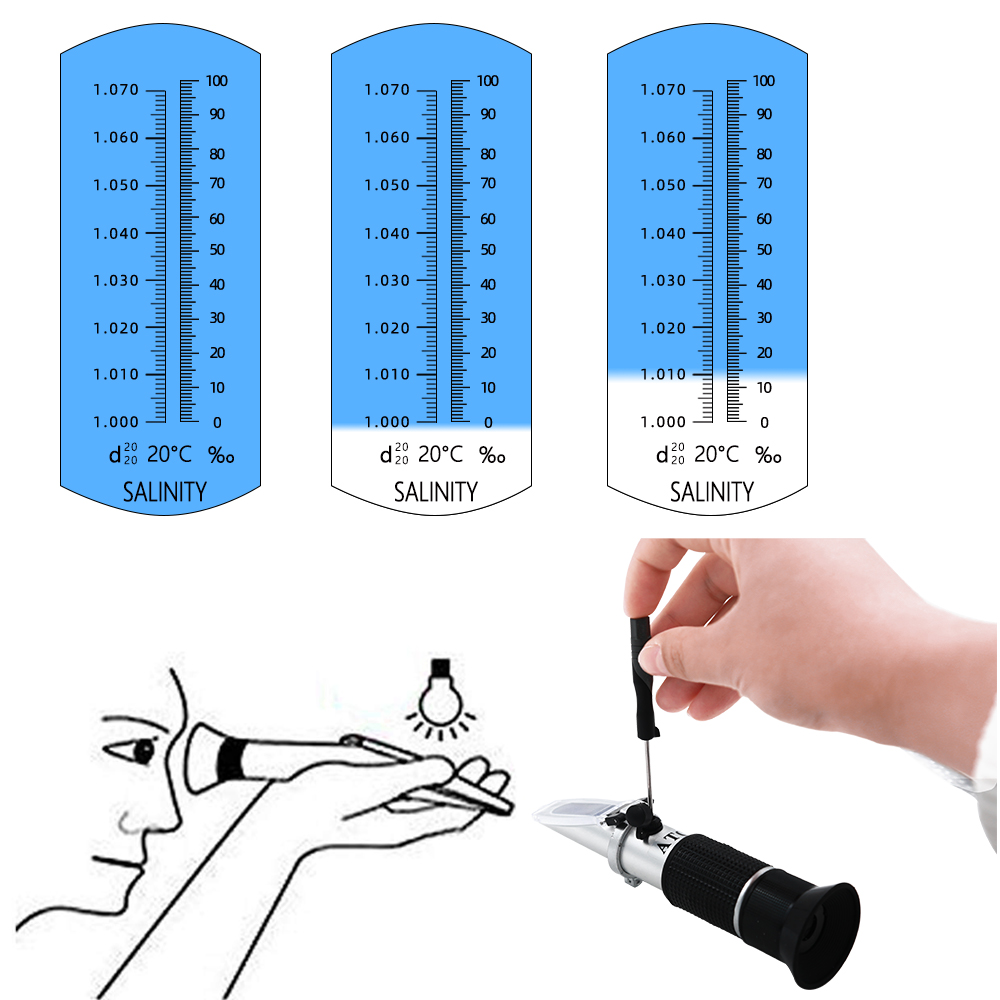 3 in 1 Handheld 0-10% Salinity - Marine Aquarium Refractometer review and price