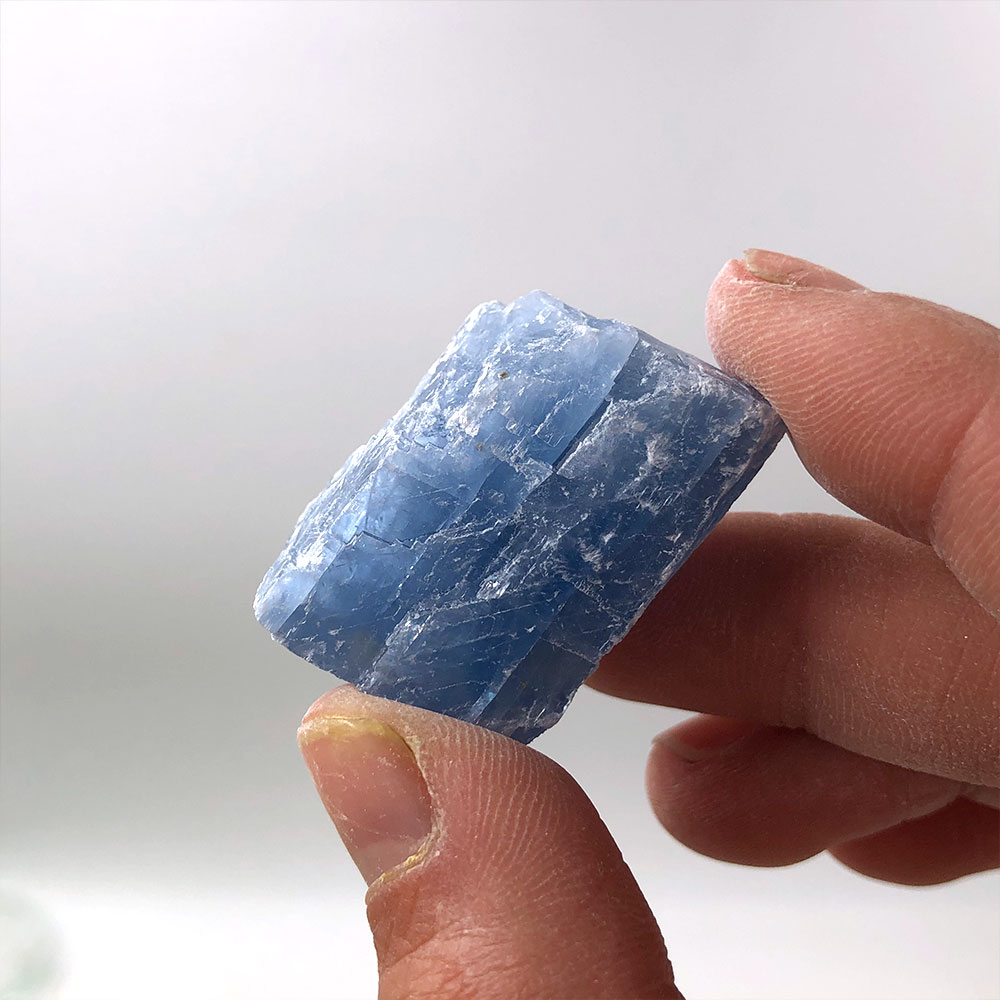 1pc Natural Raw Blue Calcite R - Aquarium Marine Stone review and price