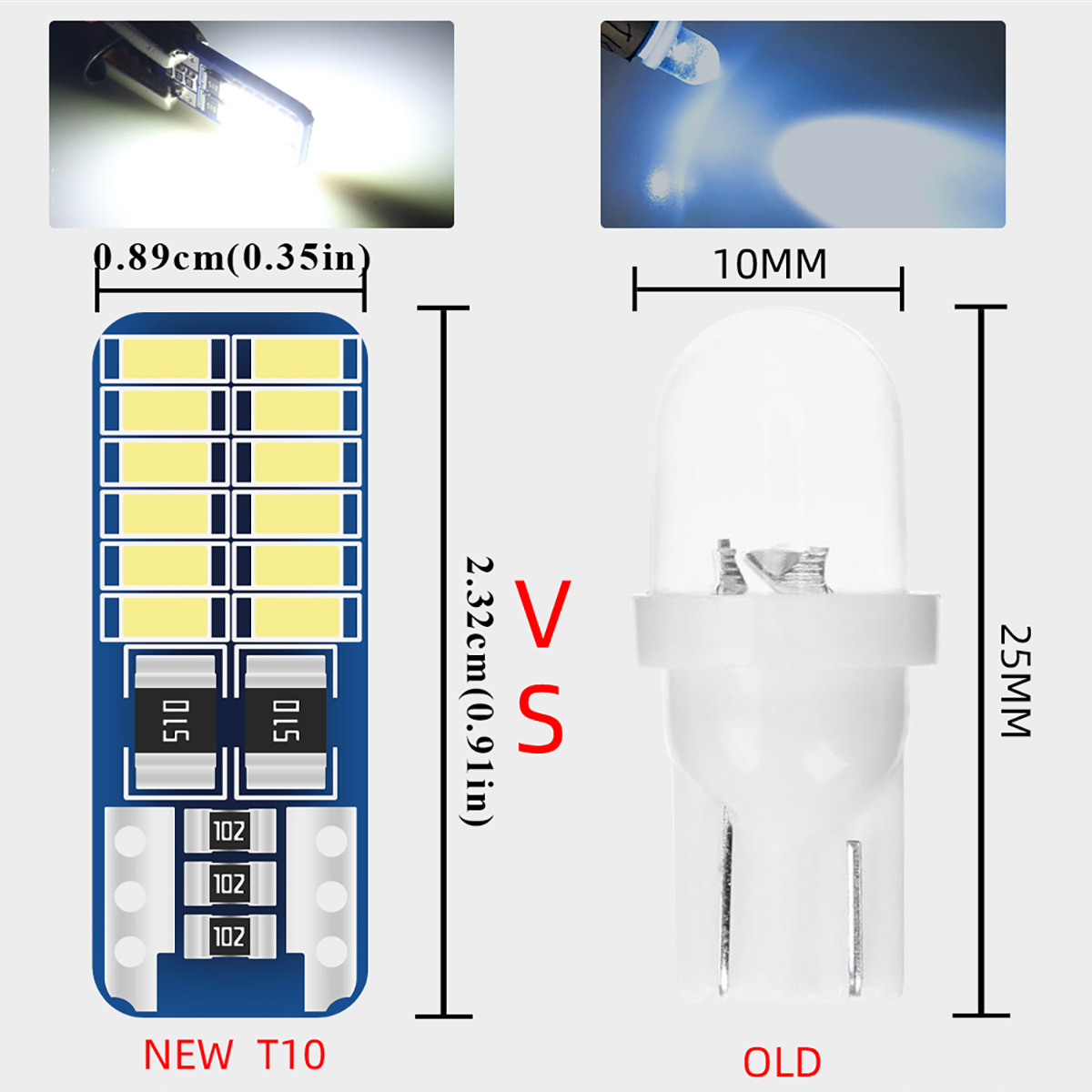 2/6/10/20PCS T10 W5W LED Car I - Actinic Blue Led review and price