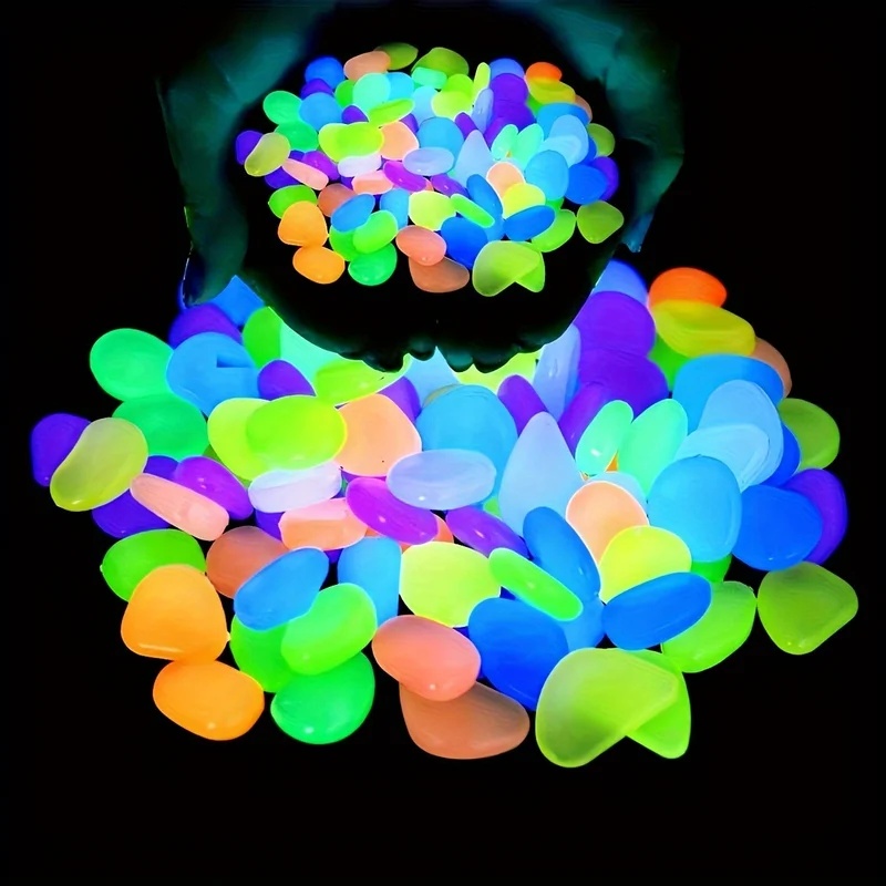 50-200pcs Glow in The Dark Peb - Aquarium Marine Stone review and price