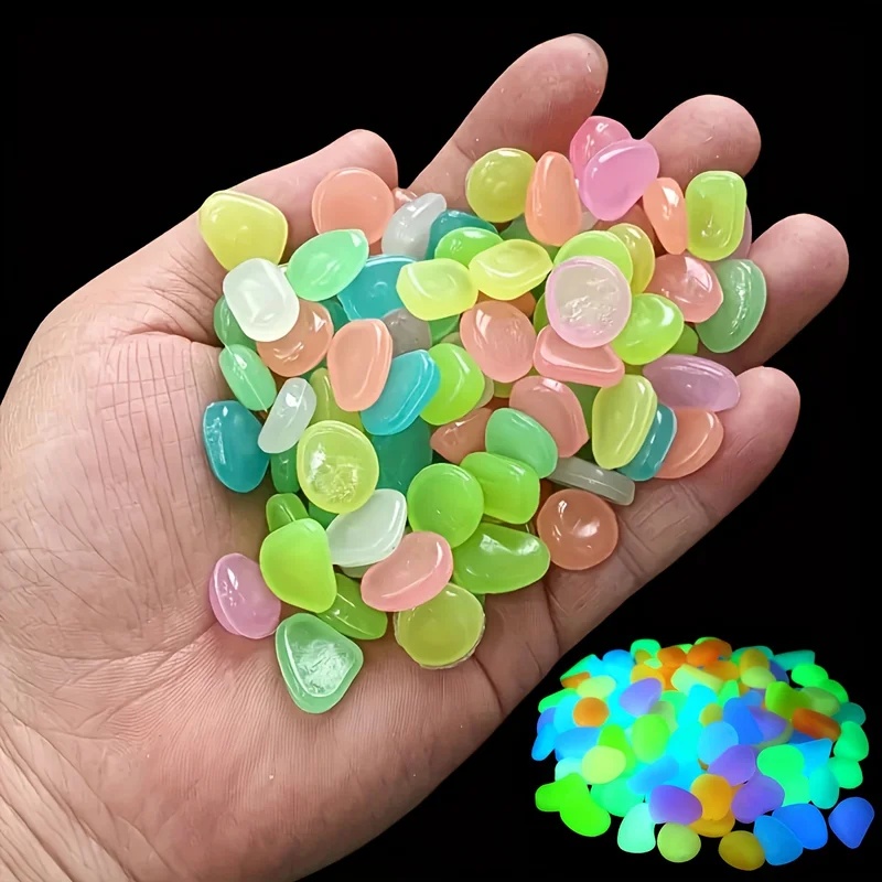 50-200pcs Glow in The Dark Peb - Aquarium Marine Stone review and price
