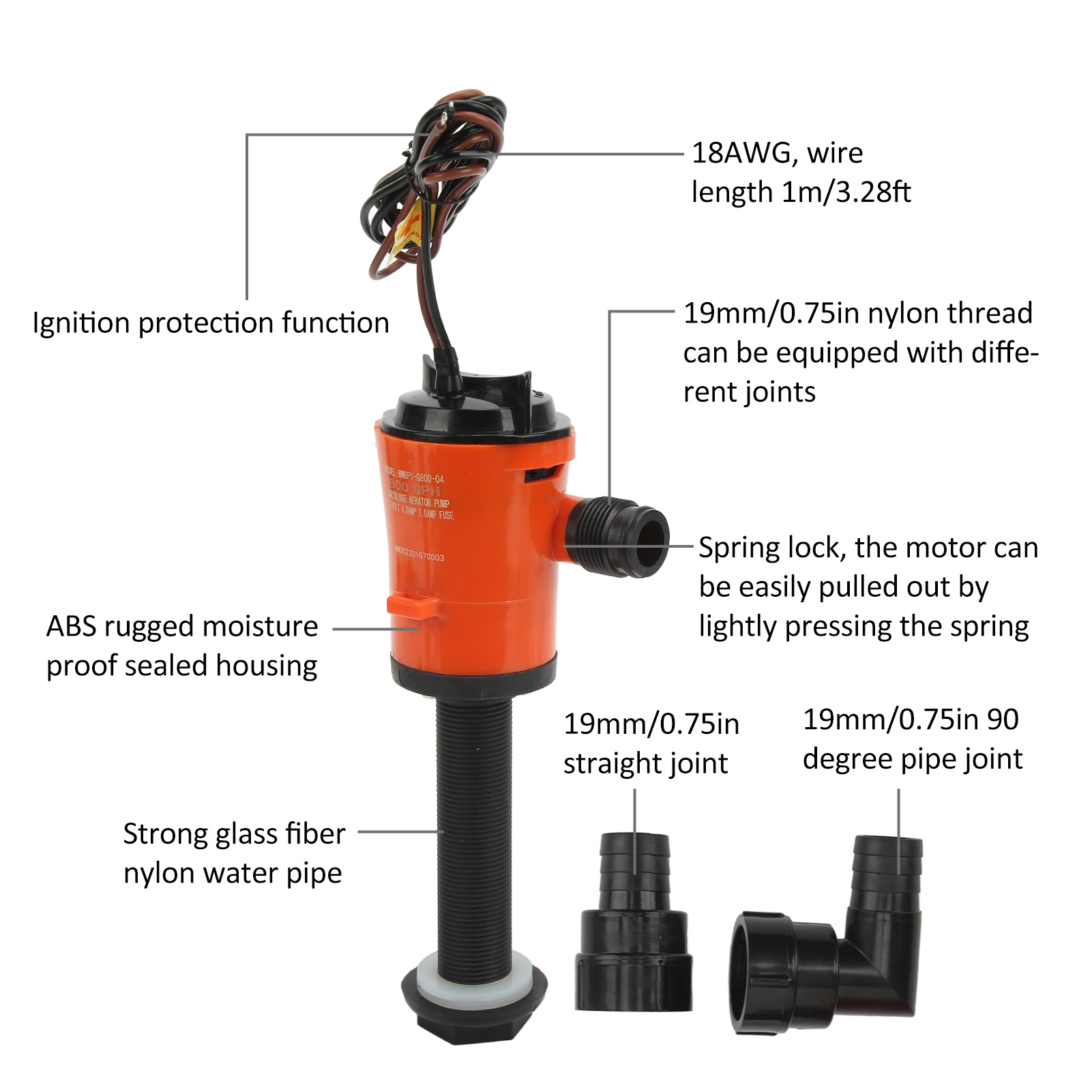 Aerator Livewell Pump 800GPH 1 - Marine Aquarium Live review and price